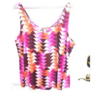 Old Navy fun print sheer tank size XXL